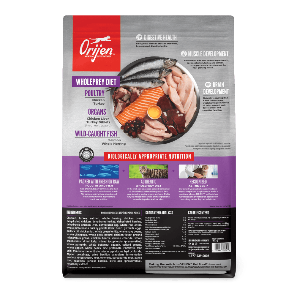 ORIJEN Kitten Dry Cat Food 1.8kg - Woonona Petfoods