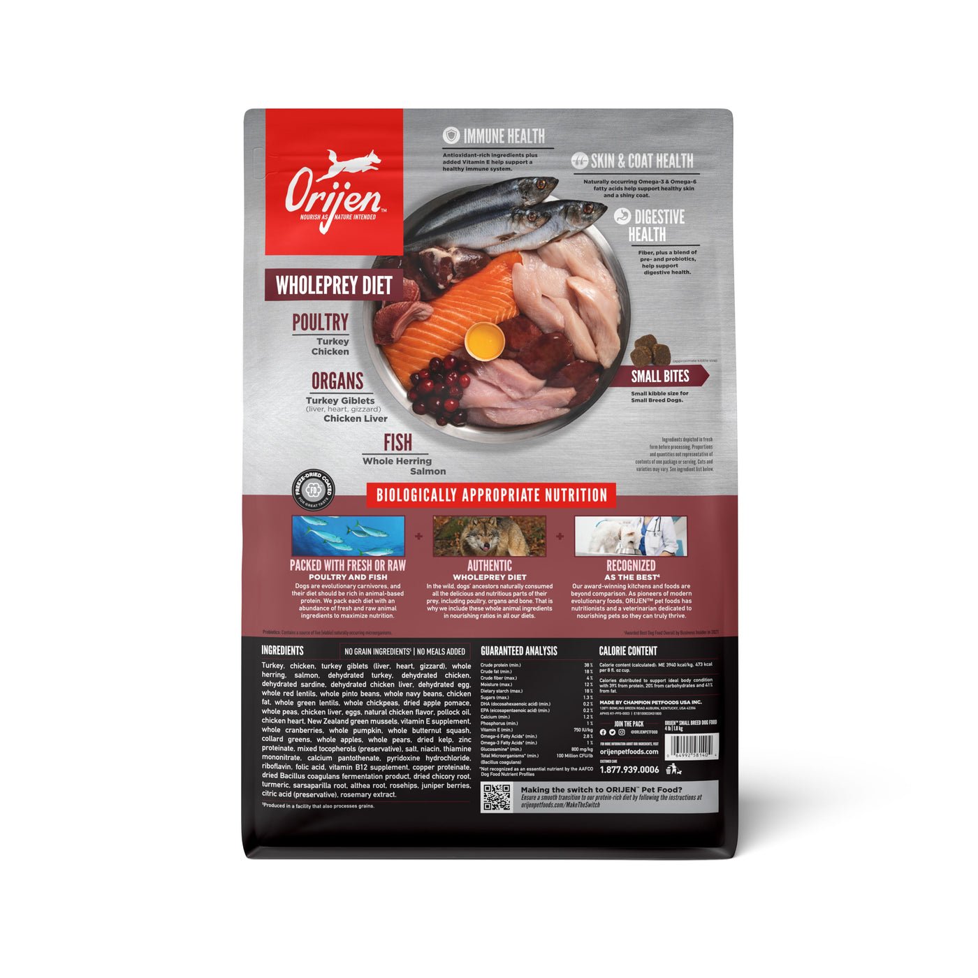 ORIJEN Original Adult Small Breed Dry Dog Food 1.8kg - Woonona Petfoods