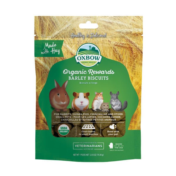 Oxbow Organic Rewards Barley Biscuits 75g - Woonona Petfoods