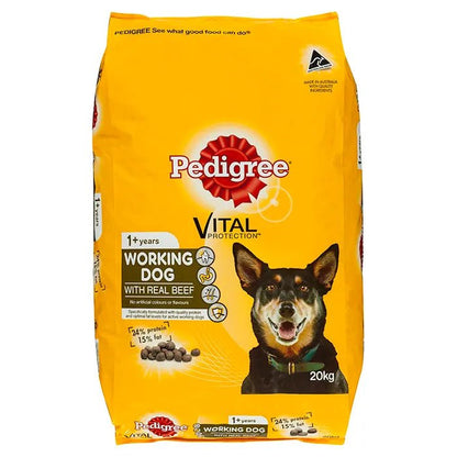 Pedigree Dry Dog Food Adult Working Dog Beef 20kg - Woonona Petfoods