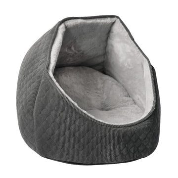 Pet One Cat Igloo Bedding Charcoal 40x40x36cm - Woonona Petfoods