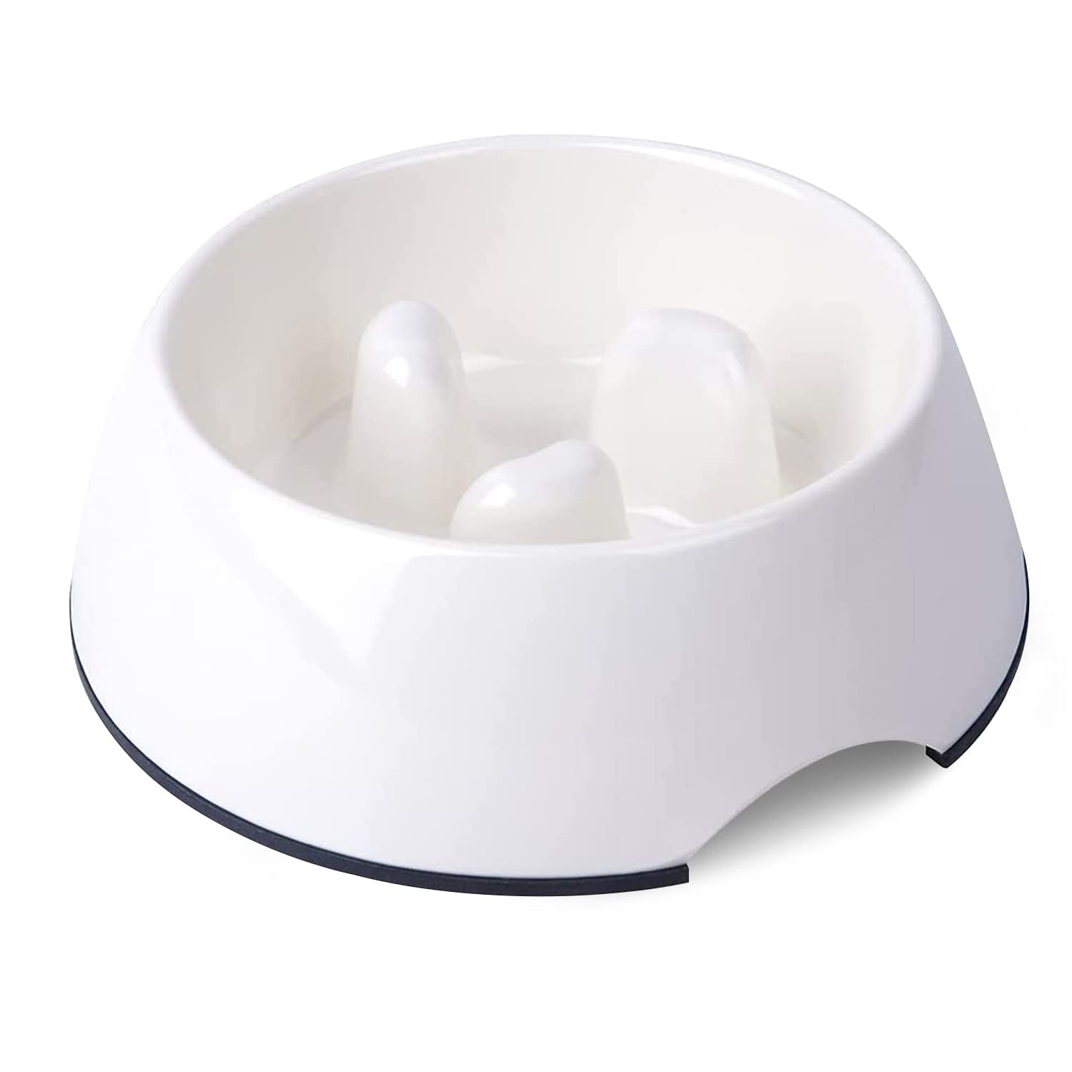 Pet One Dog Bowl Slow Down Feeder White 600ml - Woonona Petfoods