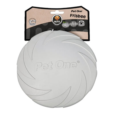 Pet One Dog Toy Blitz Rubber Frisbee Grey