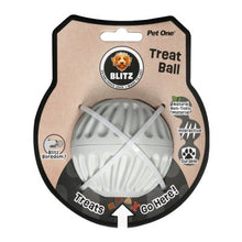Pet One Dog Toy Blitz Rubber Treat Ball Grey - Woonona Petfoods