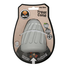 Pet One Dog Toy Blitz Rubber Treat Cone Grey - Woonona Petfoods