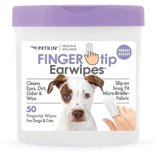 Petkin Fingertip Ear Wipes 50pk - Woonona Petfoods