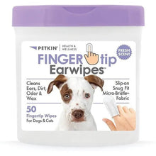 Petkin Fingertip Ear Wipes 50pk - Woonona Petfoods