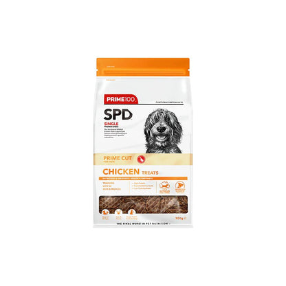 Prime SPD Chicken Treats for Dogs 100g - Woonona Petfoods