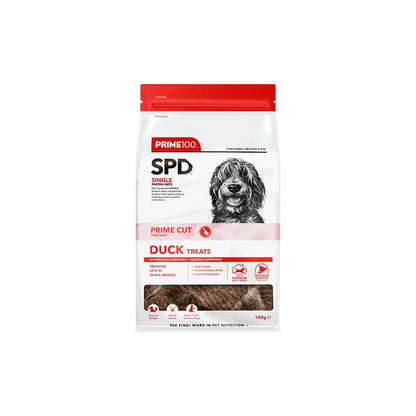 Prime SPD Duck Treats for Dogs 100g - Woonona Petfoods