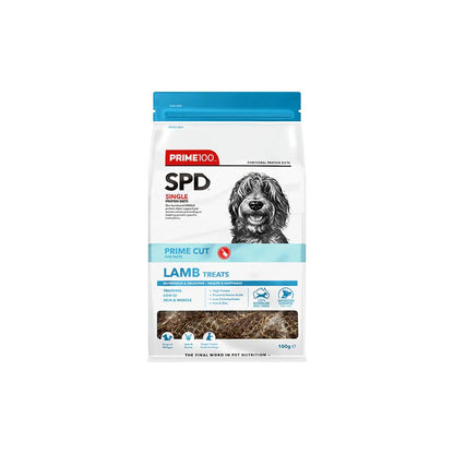 Prime SPD Lamb Treats for Dogs 100g - Woonona Petfoods
