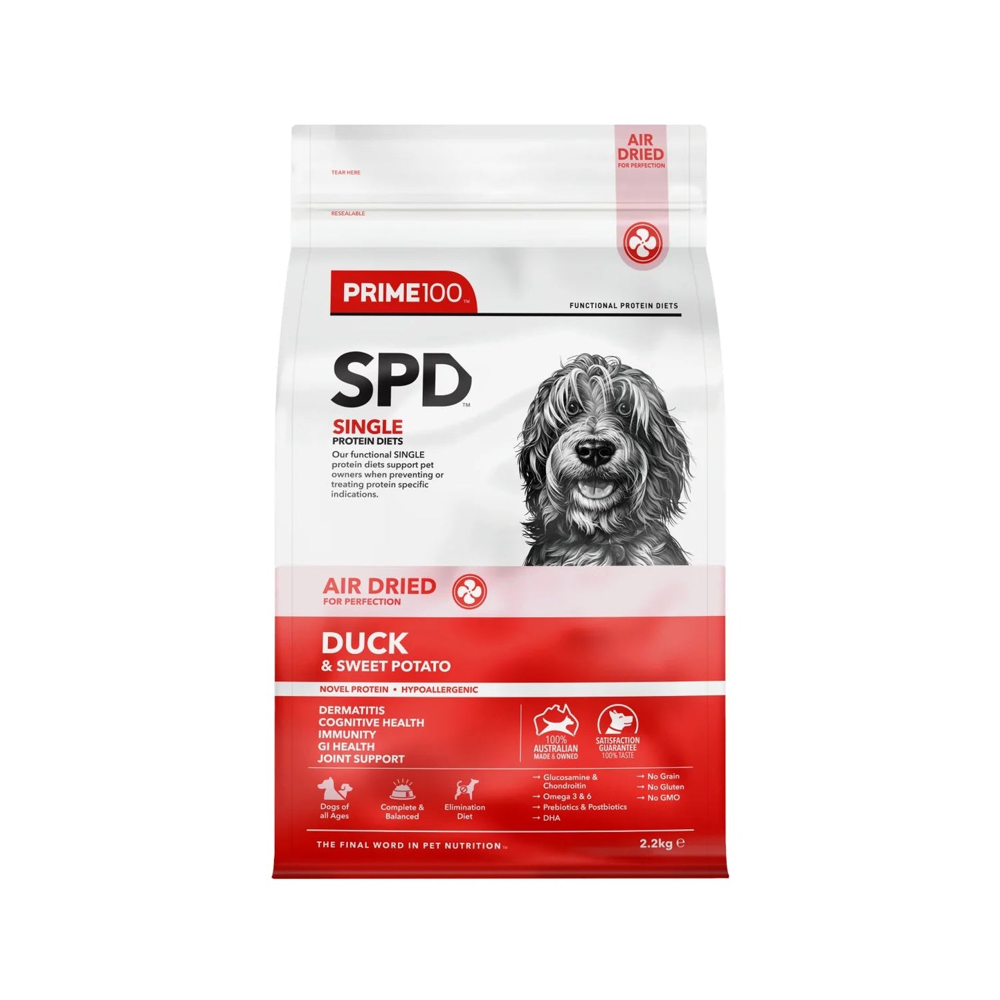 Prime100 SPD Air Dried Duck and Sweet Potato - Woonona Petfoods