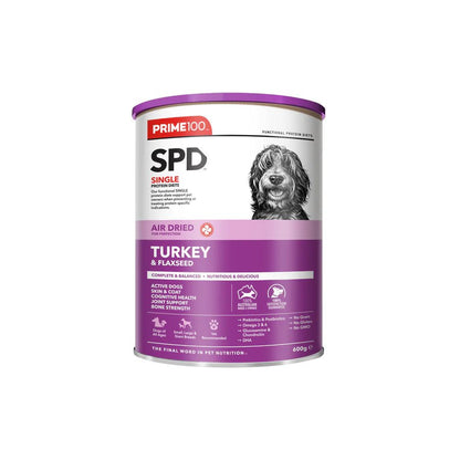 Prime100 SPD Air Dried Turkey and Flaxseed - Woonona Petfoods