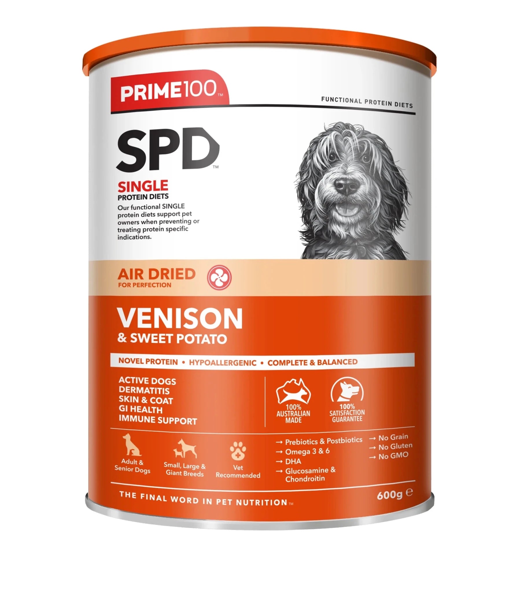 Prime100 SPD Air Dried Venison and Sweet Potato - Woonona Petfoods