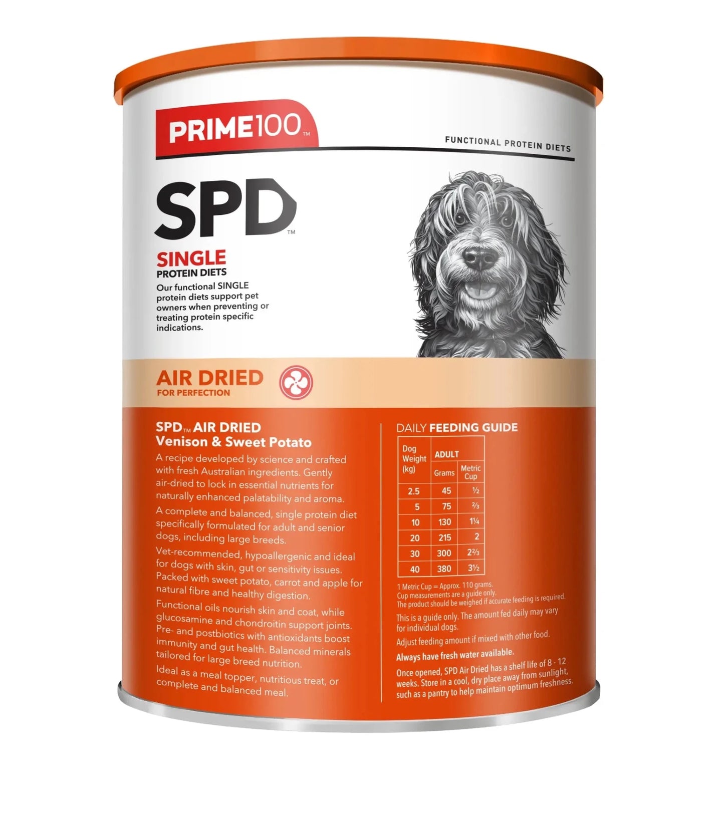 Prime100 SPD Air Dried Venison and Sweet Potato - Woonona Petfoods
