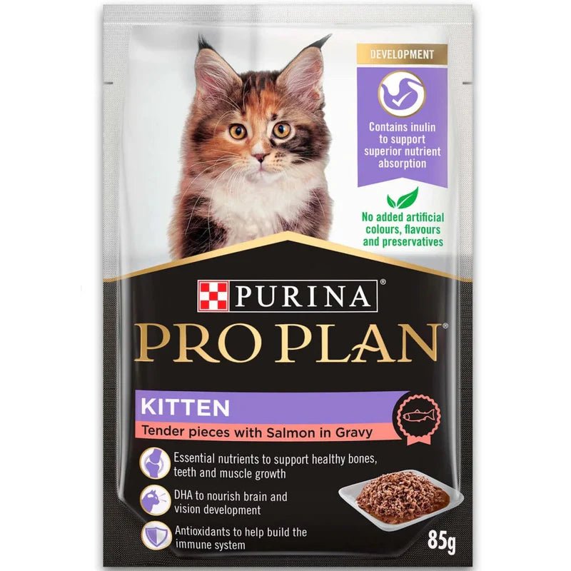 Pro Plan Cat Wet Pouch Kitten Salmon 85g - Woonona Petfood & Produce