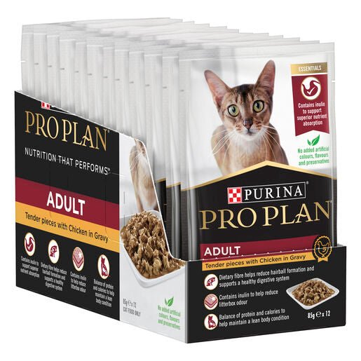 Pro Plan Cat Wet Pouches Adult Chicken 12x85g - Woonona Petfood & Produce