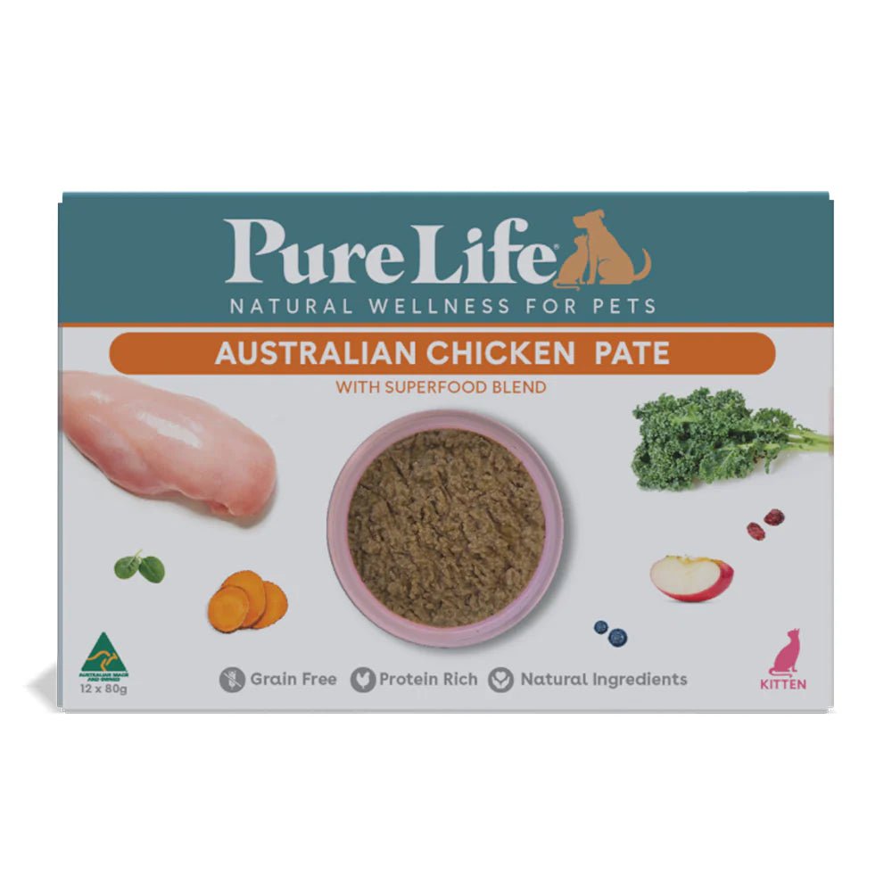 Pure Life Kitten Wet Cat Chicken 12 x 80g - Woonona Petfood & Produce