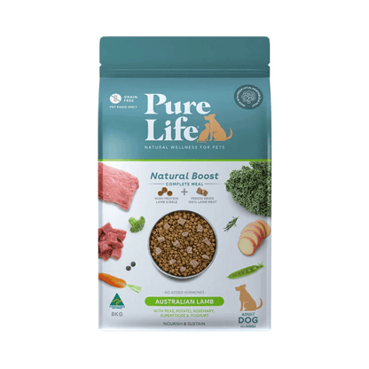 Pure Life Natural Boost Lamb Grain Free Freeze Dried Adult Dog Food - Woonona Petfoods
