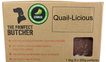 The Pawfect Butcher Quail-licious Raw Blend 6 x 250g