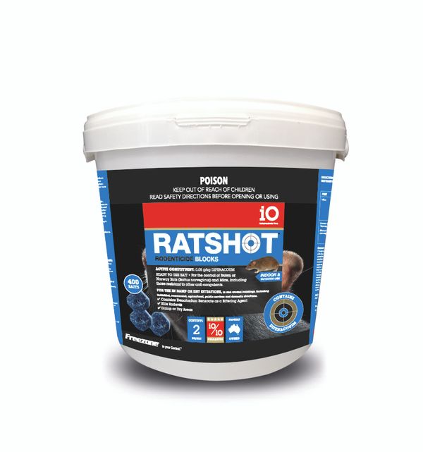Ratshot Rodenticide Blocks Blue - Woonona Petfoods