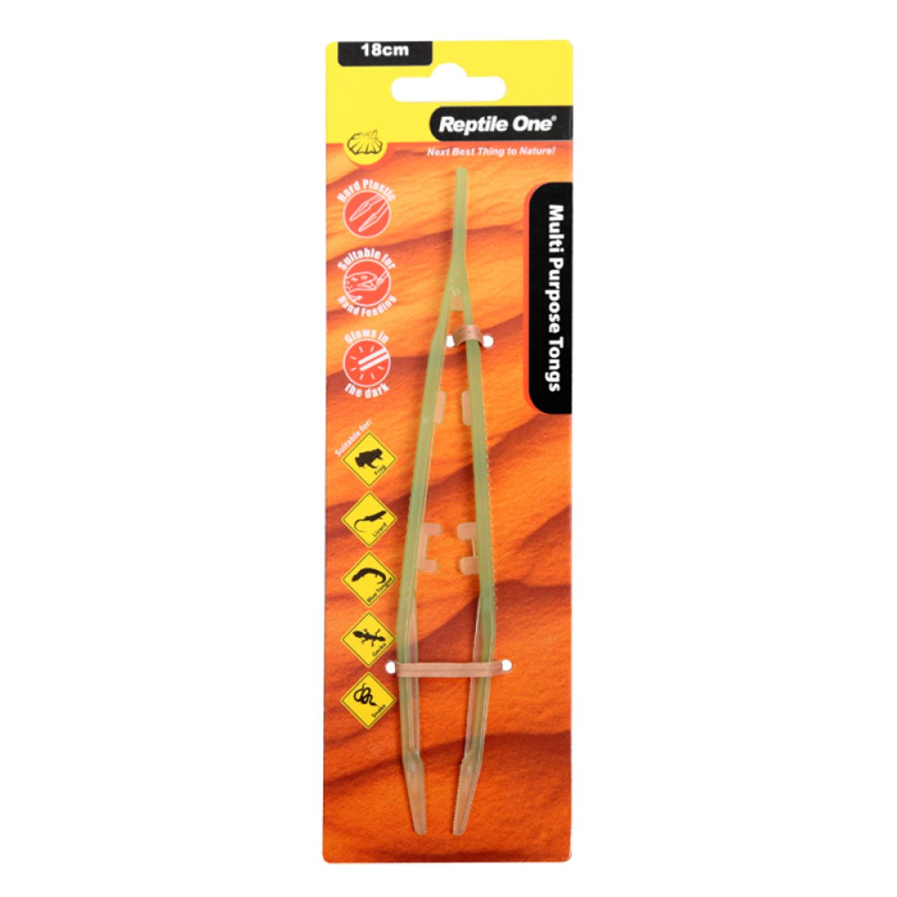 Reptile One Multi Purpose Tongs Straight Plastic 18cm - Woonona Petfoods