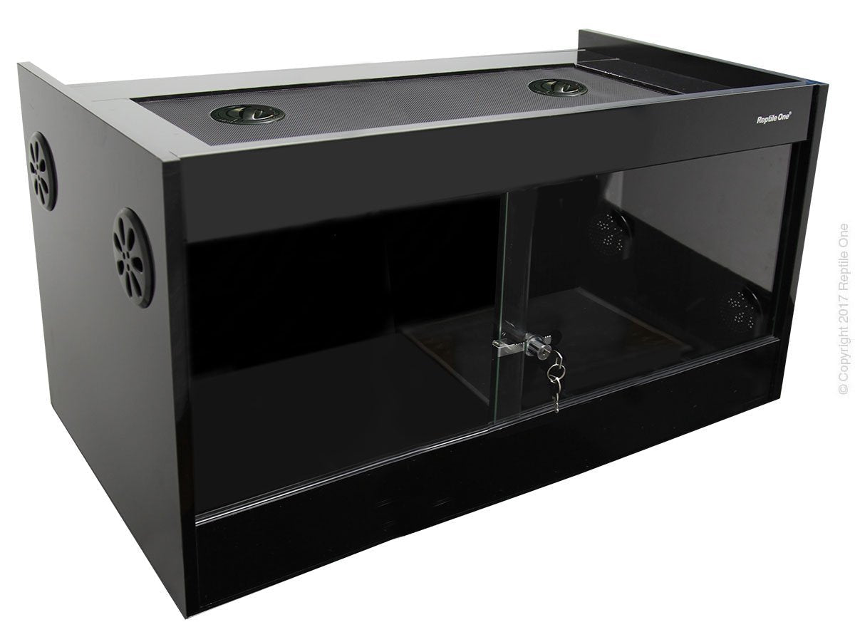 Reptile One Vivarium S2M 900 Black - Woonona Petfoods