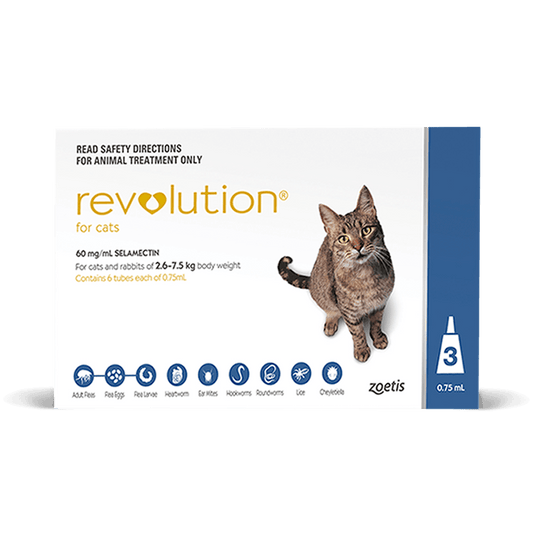 Revolution Cat 2.6kg To 7.5kg Blue - Woonona Petfoods