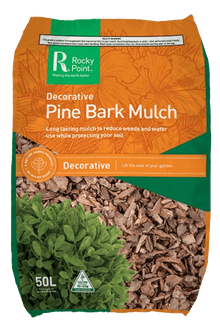Rocky Point Pine Bark Mulch 50L - Woonona Petfoods