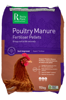 Rocky Point Poultry Manure Fertiliser 15kg - Woonona Petfoods