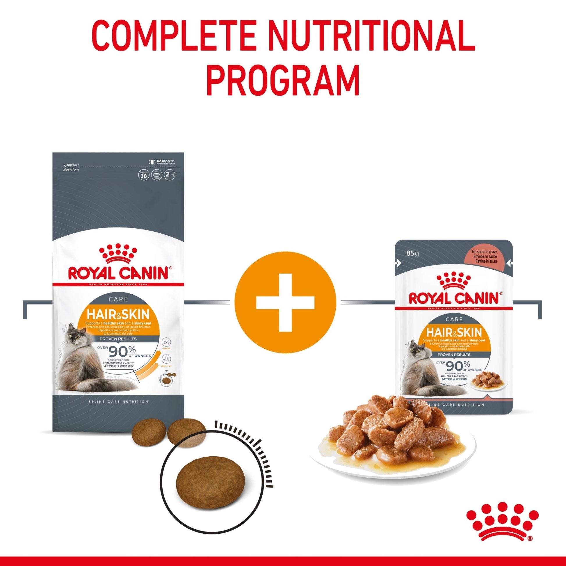 Royal Canin Wet Cat Food Hair and Skin Gravy 12x85g - Woonona Petfoods