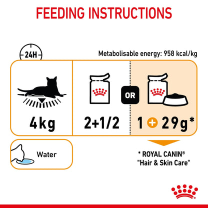 Royal Canin Wet Cat Food Hair and Skin Gravy 12x85g - Woonona Petfoods