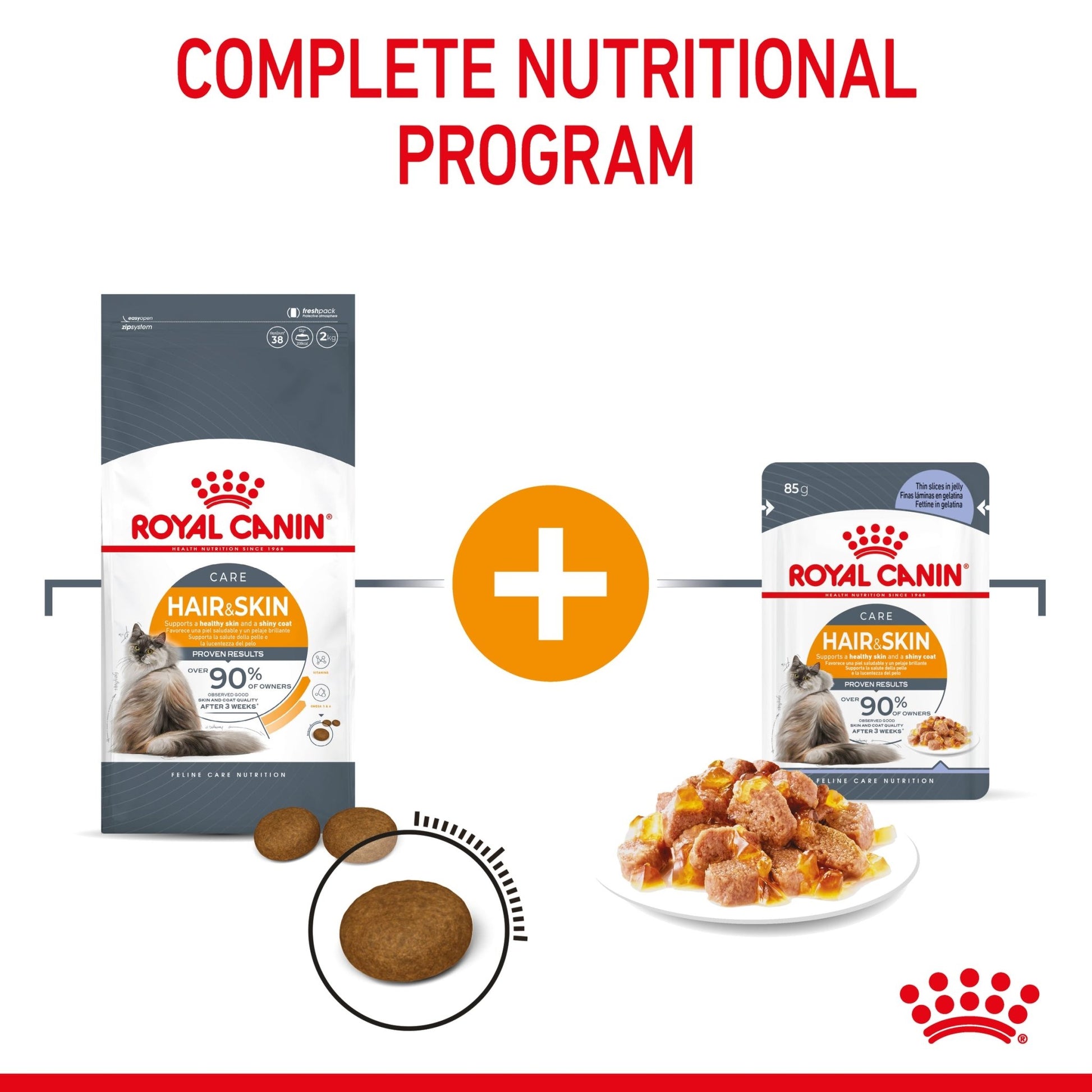 Royal Canin Wet Cat Food Hair and Skin Jelly 85g - Woonona Petfoods