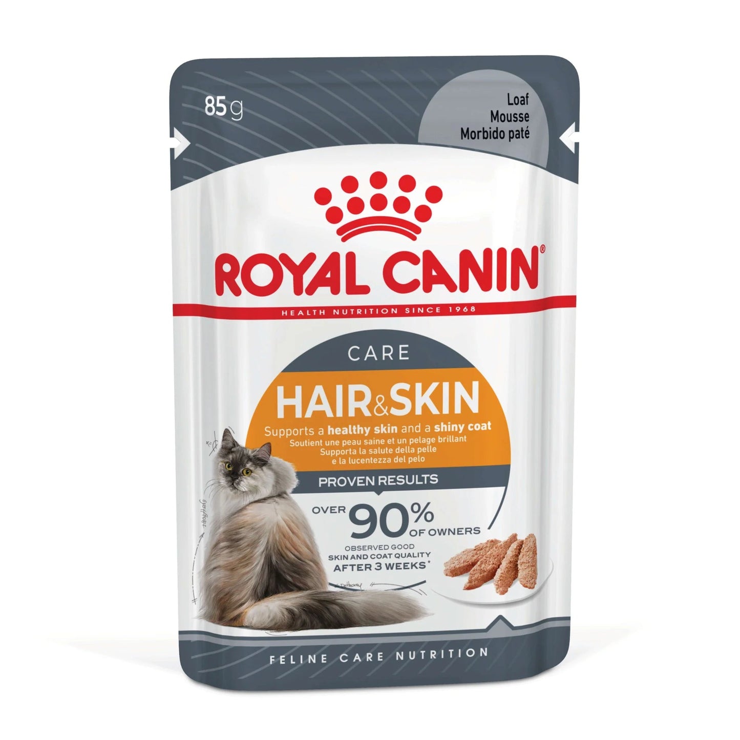 Royal Canin Wet Cat Food Hair and Skin Loaf 12x85g - Woonona Petfood & Produce