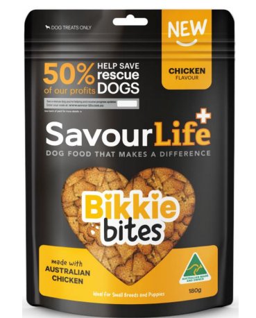 Savour Life BikkieBites Chicken Flavour 180g - Woonona Petfood & Produce