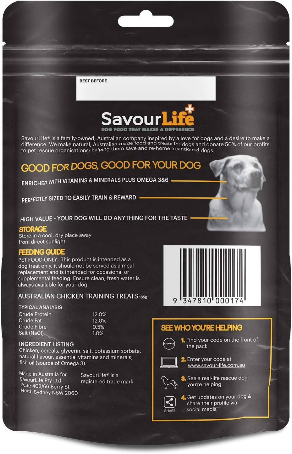 SavourLife Australian Made Chicken Training Treats 165g - Woonona Petfood & Produce