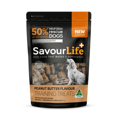 SavourLife Australian Made Peanut Butter Flavoured Training Treats 165g - Woonona Petfood & Produce