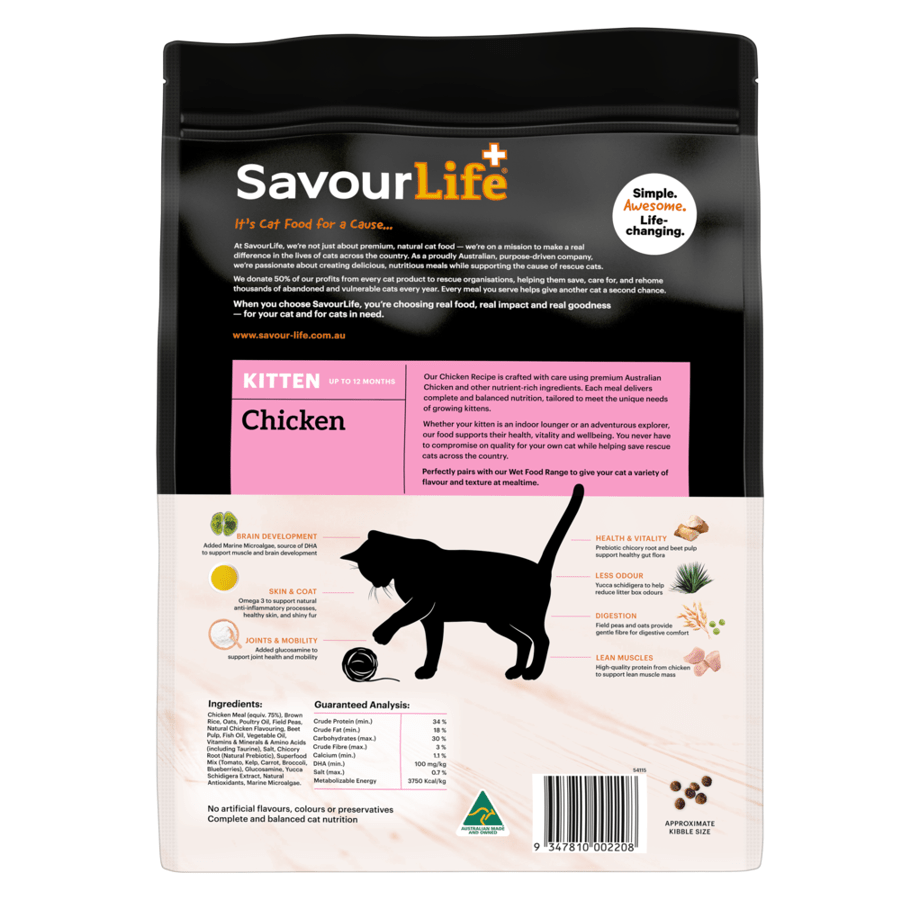SavourLife Dry Cat Food Kitten Chicken - Woonona Petfoods