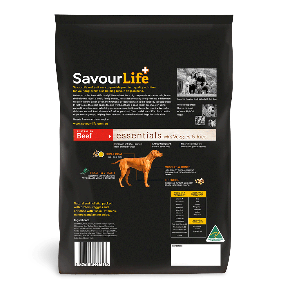 SavourLife Essentials Dog Adult Beef and Veggies - Woonona Petfoods