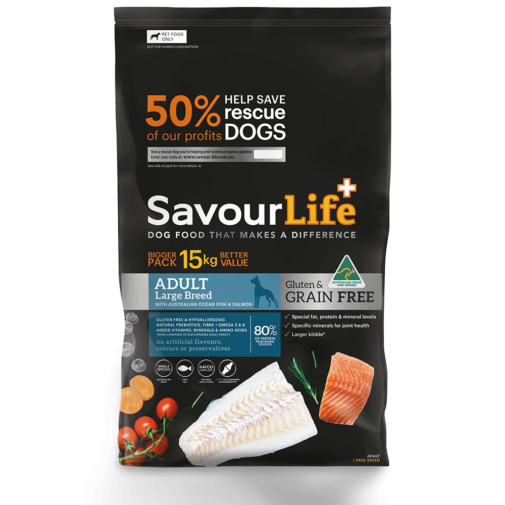 SavourLife Grain Free Adult Large Breed Fish 15kg - Woonona Petfoods