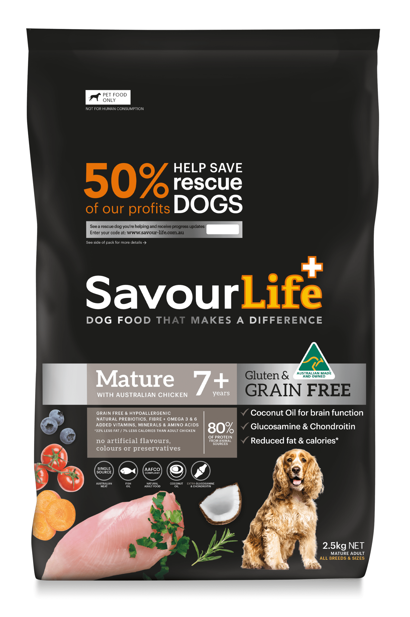 SavourLife Grain Free Mature 7+ Chicken 2.5kg - Woonona Petfoods