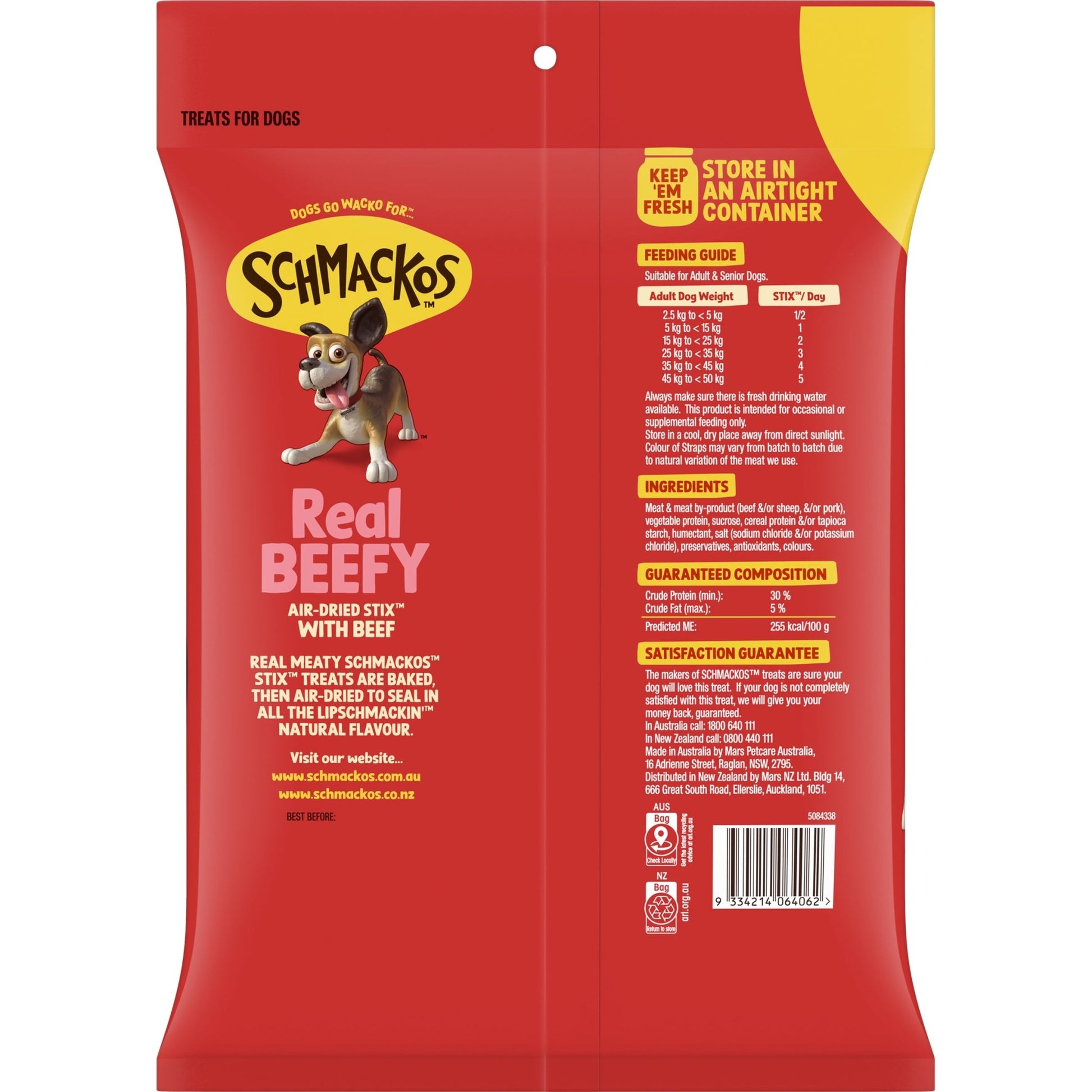 Schmackos Beef Stix 1kg - Woonona Petfood & Produce