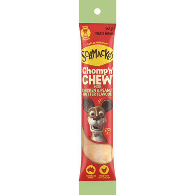 Schmackos Chomp N Chew Peanut Butter Flavour Large Dog