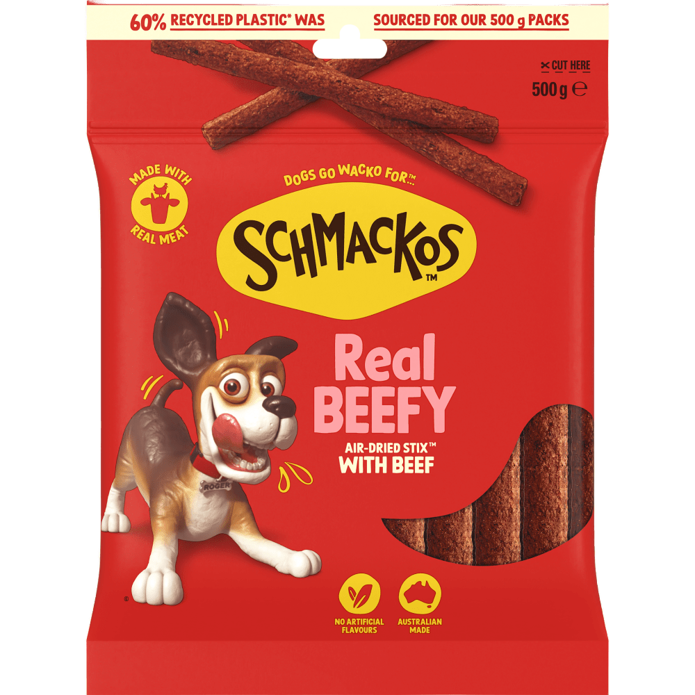 Schmackos Stix 500g Beef - Woonona Petfoods