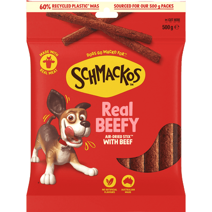 Schmackos Stix 500g Beef - Woonona Petfoods