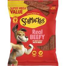 Schmackos Strapz 1kg Beef - Woonona Petfoods
