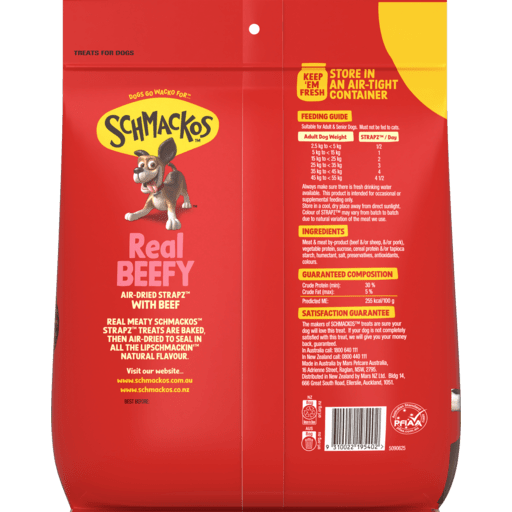Schmackos Strapz 1kg Beef - Woonona Petfoods