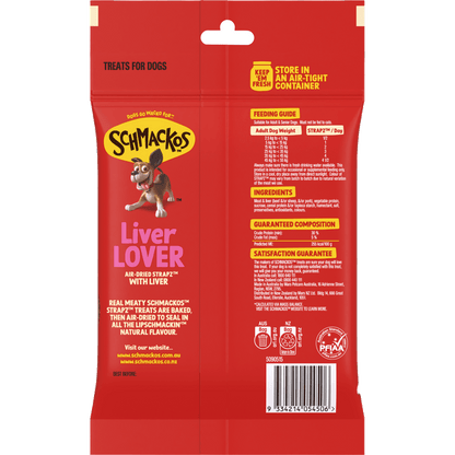 Schmackos Strapz 200g Liver - Woonona Petfoods