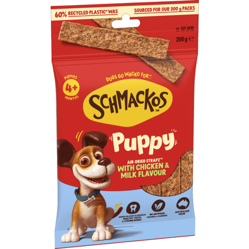Schmackos Strapz 200g Puppy Chicken in Milk - Woonona Petfoods