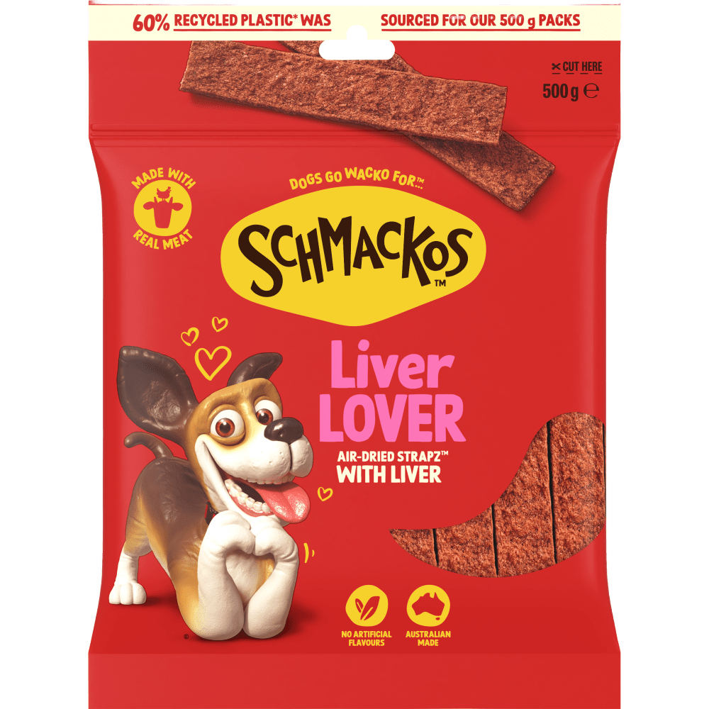 Schmackos Strapz 500g Liver - Woonona Petfoods