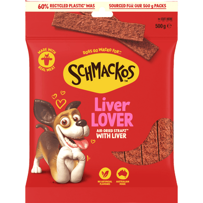 Schmackos Strapz 500g Liver - Woonona Petfoods